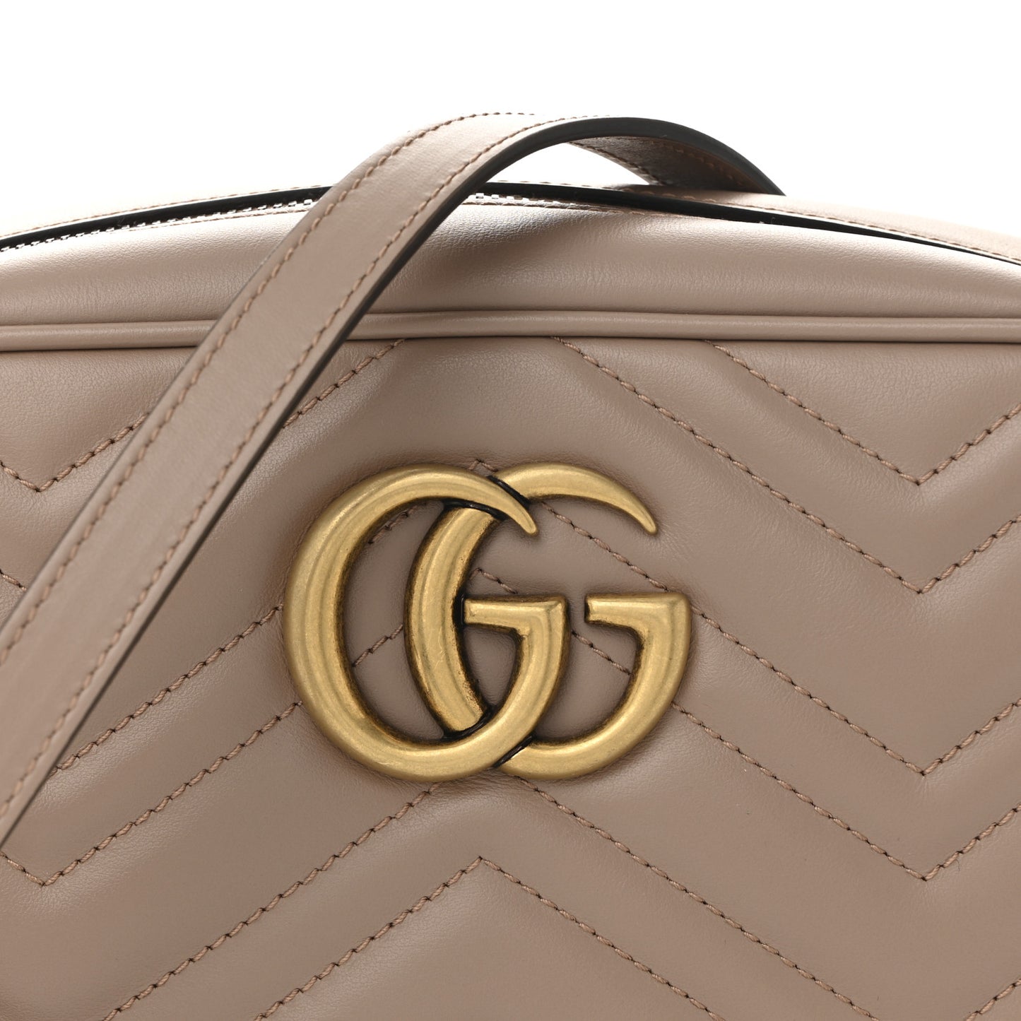 Calfskin Matelasse Small GG Marmont Chain Shoulder Bag Porcelain Rose