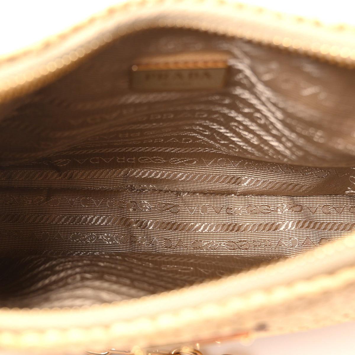 Prada Yarn Raffia Effect Crochet Re-Edition 2005 Shoulder Bag Naturale 5 of 11