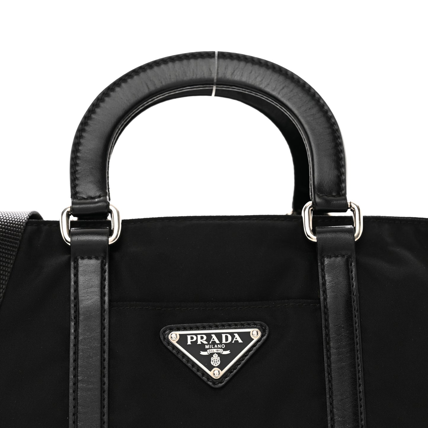 Tessuto Nylon Saffiano Tote Black
