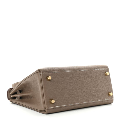 Hermes Togo Kelly Retourne 25 Etoupe 4 of 11