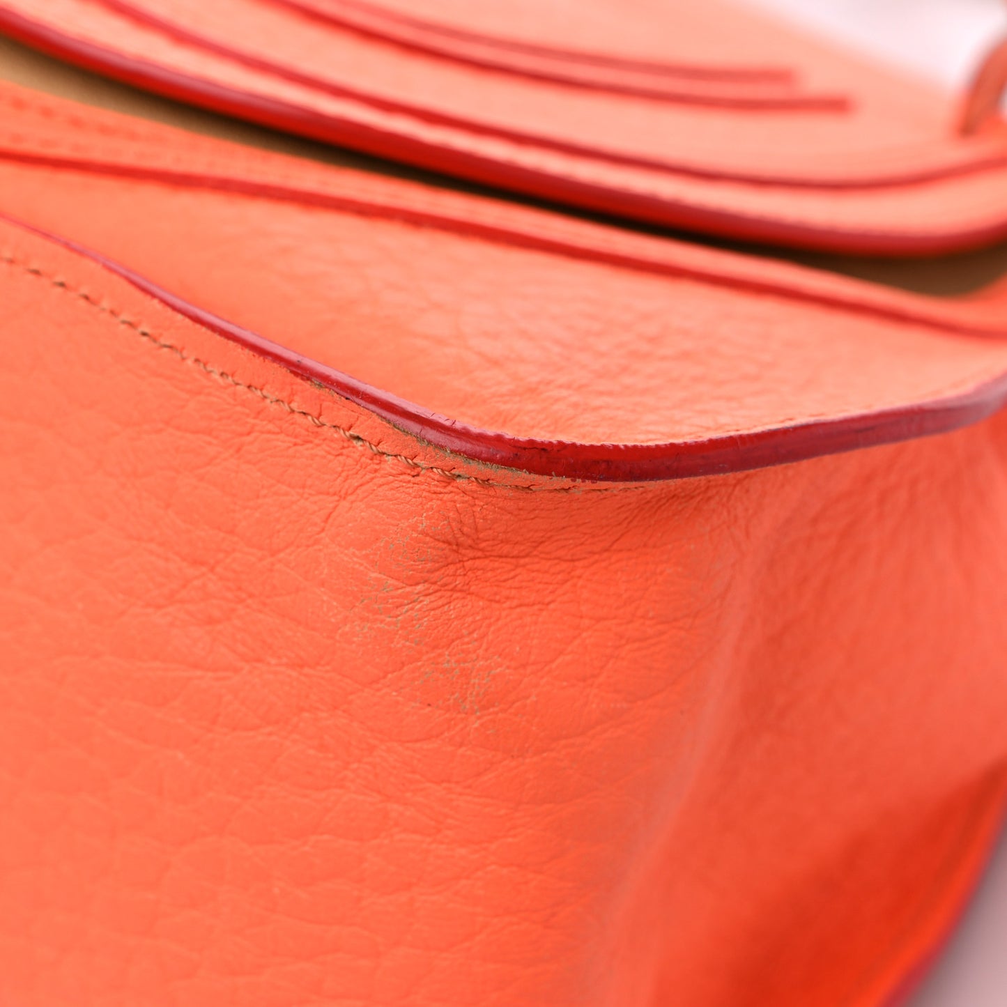Calfskin Medium Marcie Satchel Orange Fizz