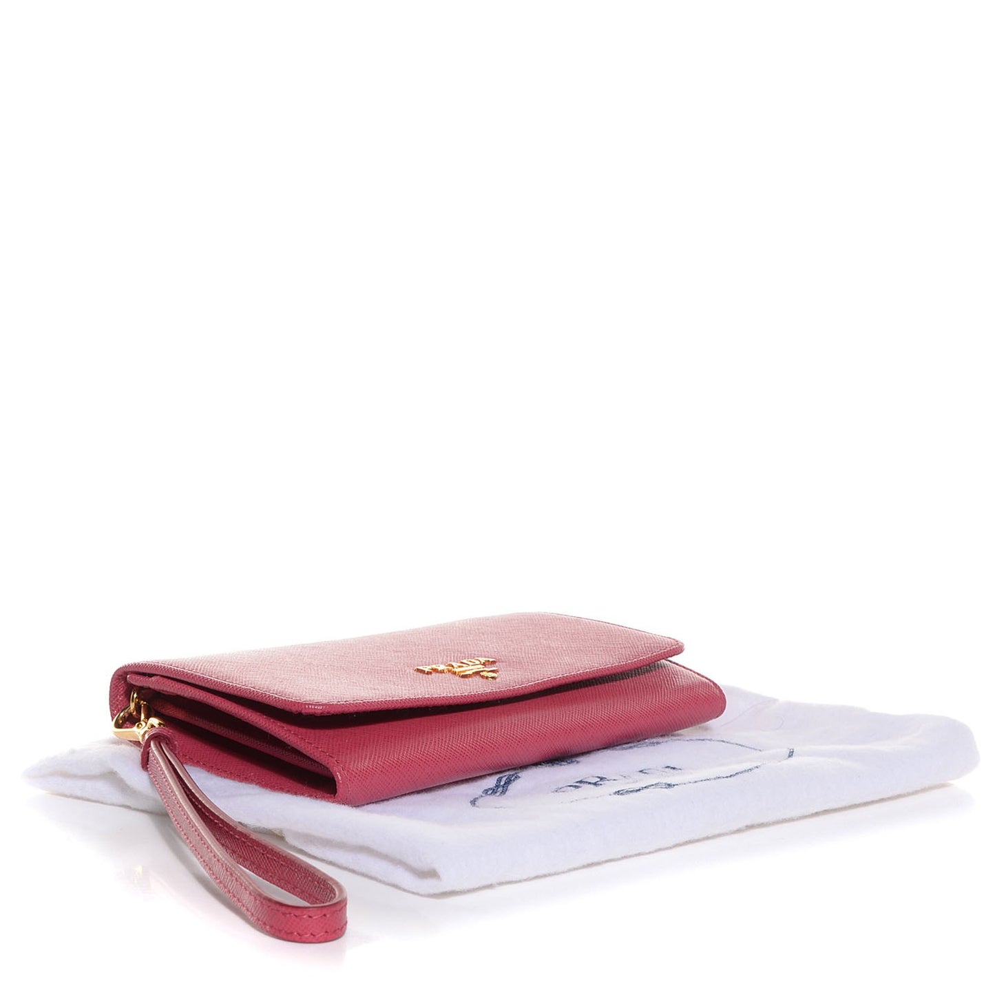 Saffiano Metal Wristlet Wallet Peonia