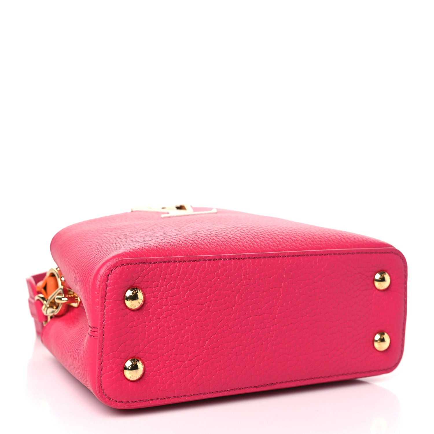 Louis Vuitton Taurillon Ostrich Capucines Mini Orange Fuchsia 4 of 9