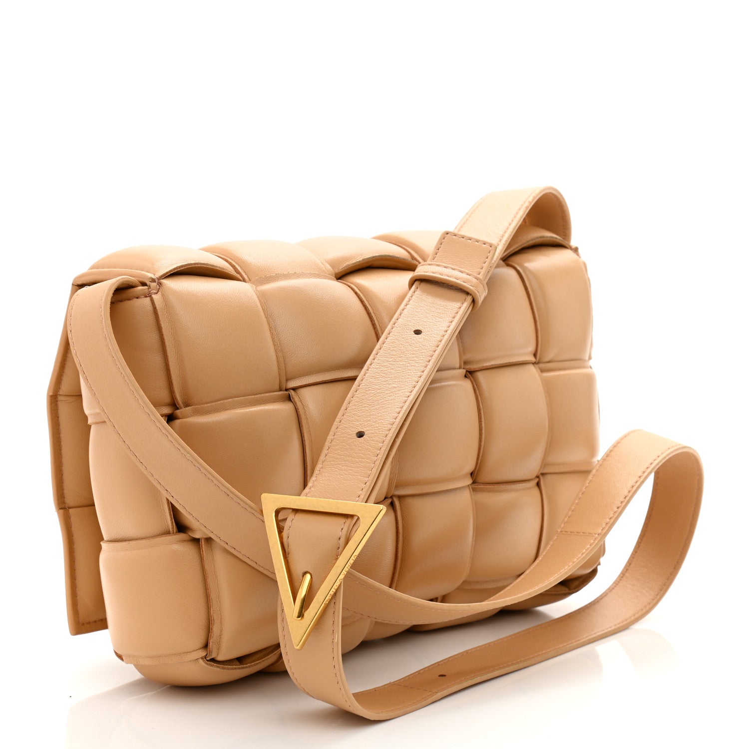Bottega Veneta Nappa Maxi Intreccio Padded Cassette Crossbody Bag Almond 3 of 12