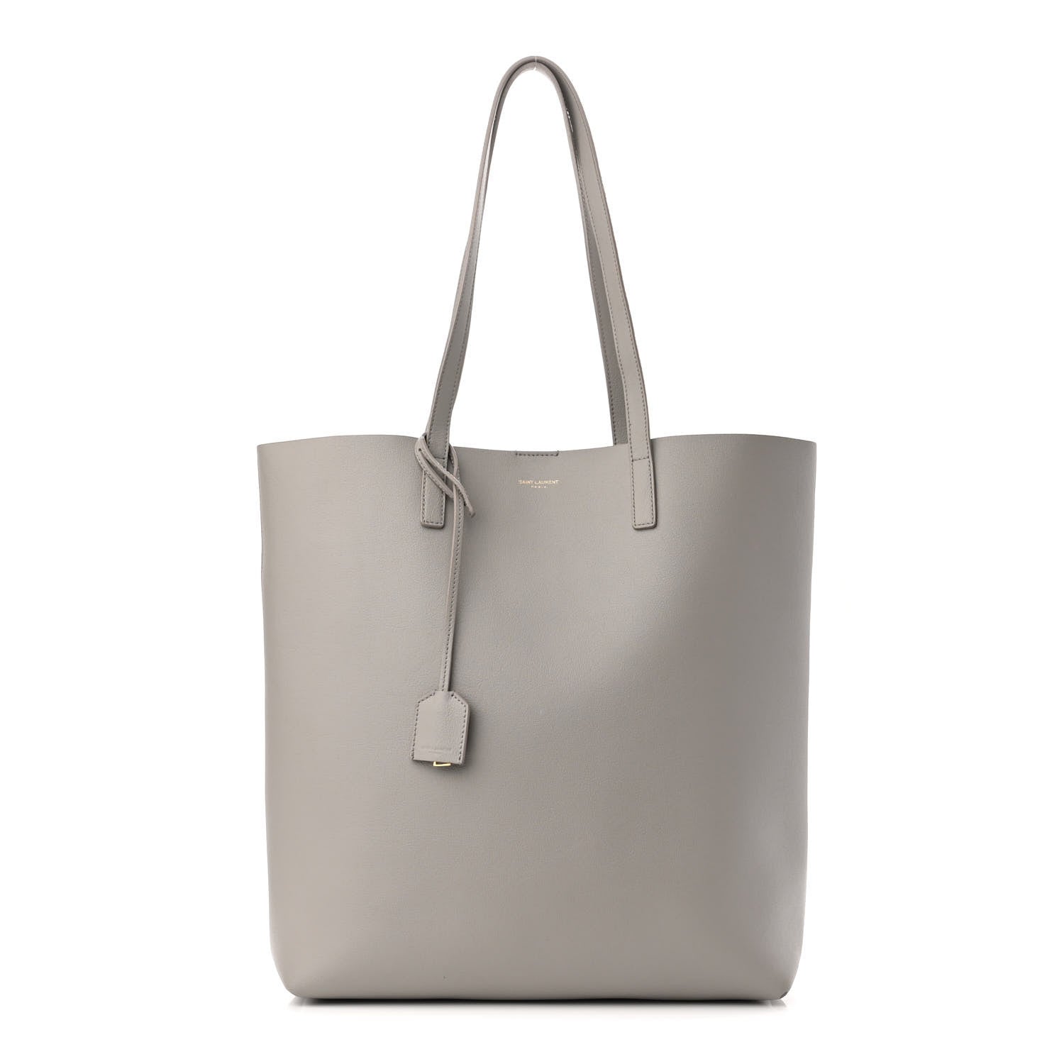 Saint Laurent Calfskin North-South Shopping Tote Oyster Grey 3 of 11