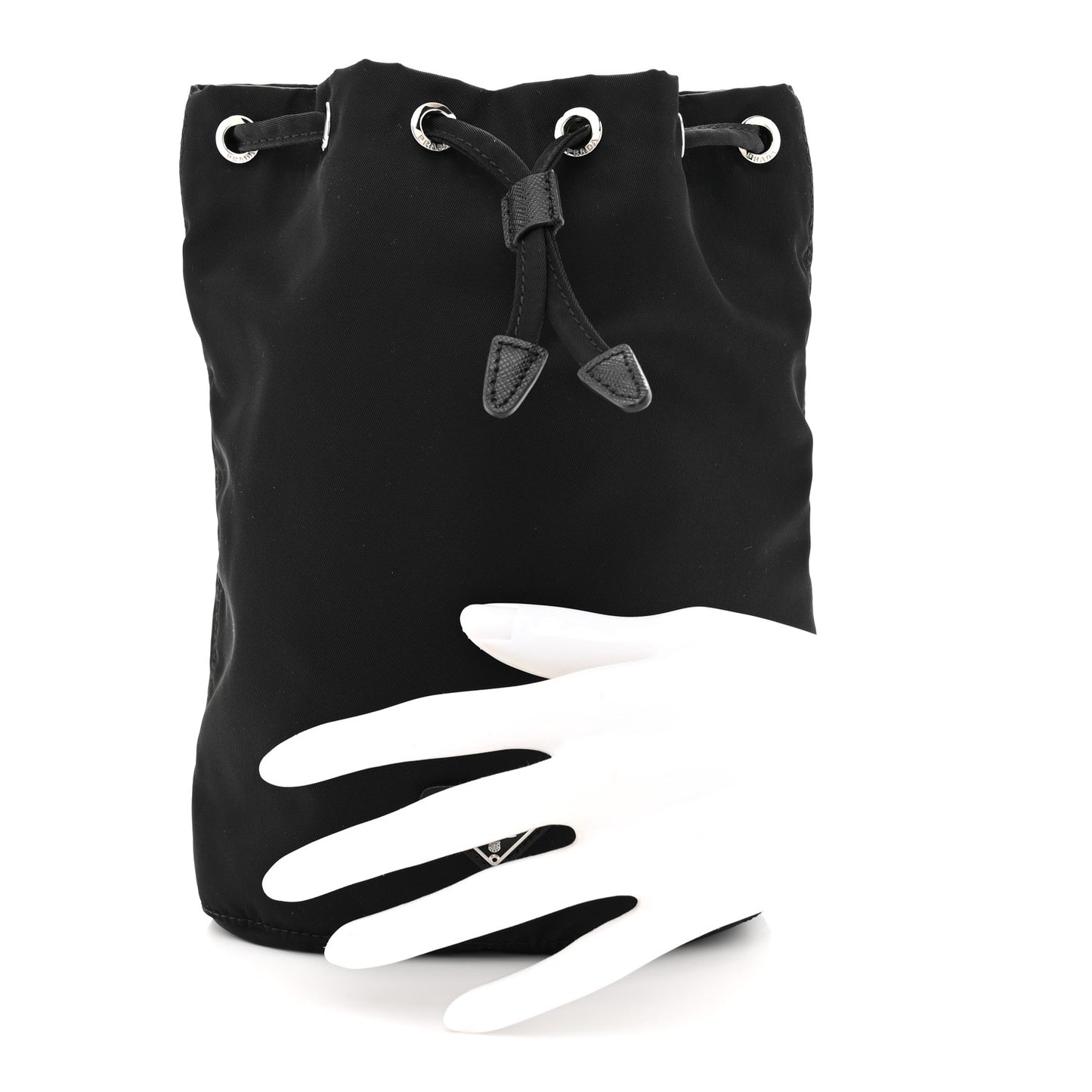 Nylon Vela Drawstring Pouch Black