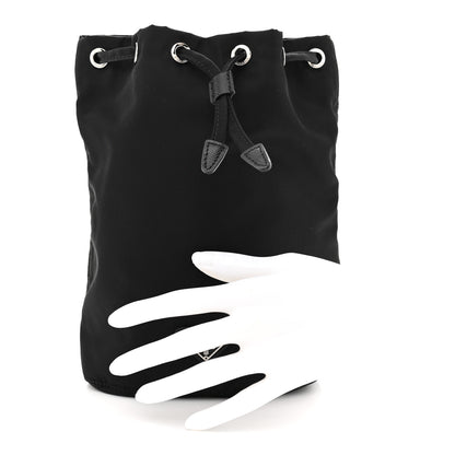 Prada Nylon Vela Drawstring Pouch Black 2 of 10
