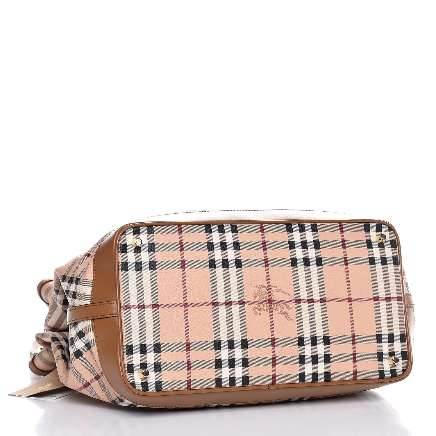 Burberry Haymarket Check Medium Golderton Tote Mid Camel 5 of 11