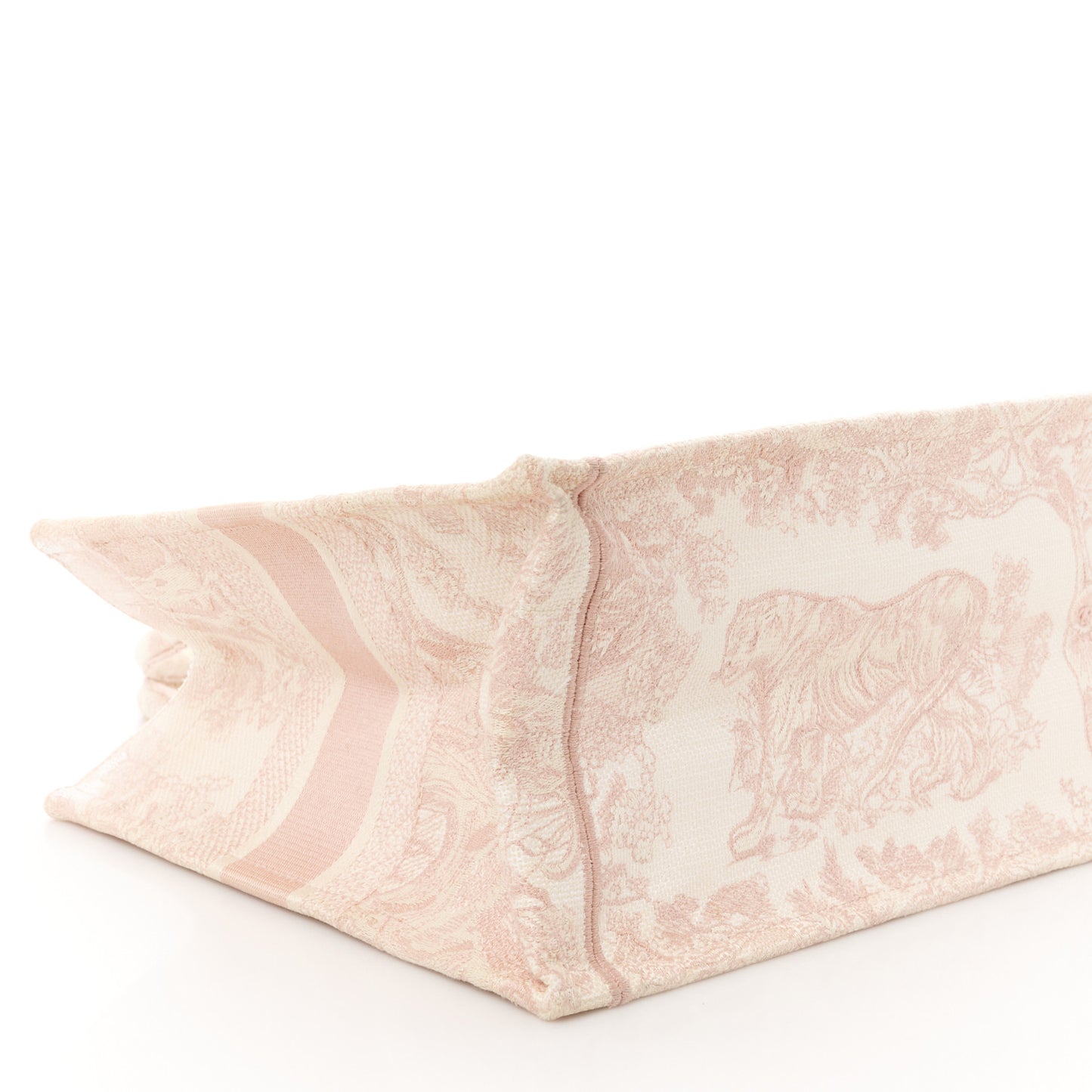 Canvas Embroidered Medium Dioriviera Toile De Jouy Book Tote Rose