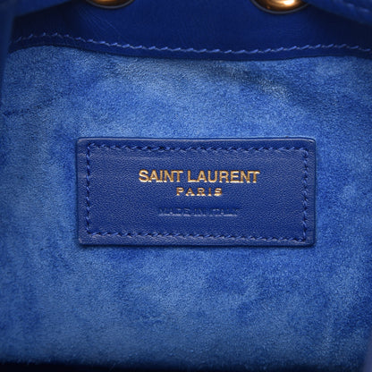 Saint Laurent Calfskin Small Emmanuelle Bucket Bag Blue Marjorelle 7 of 9