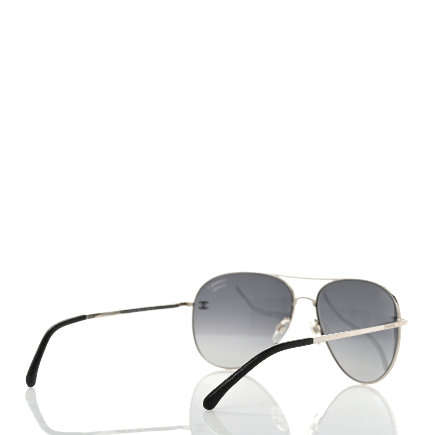 Chanel Aviator CC Sunglasses 4189-T-Q Silver 4 of 8