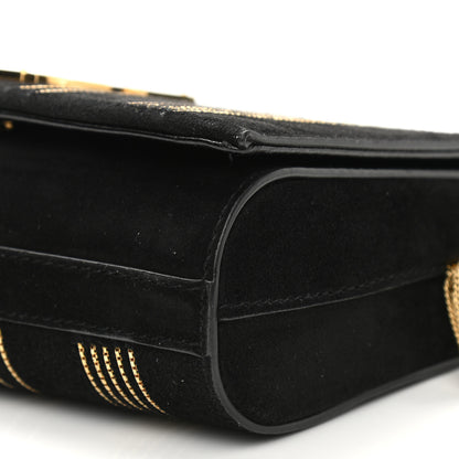 Saint Laurent Suede Small Classic Monogram Kate Chain Satchel Black 11 of 12