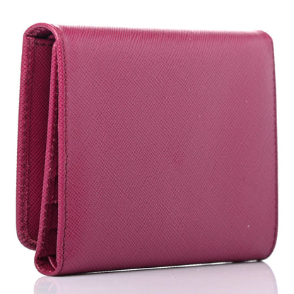 Prada Saffiano Metal Tri-Fold Wallet Ametista 2 of 4