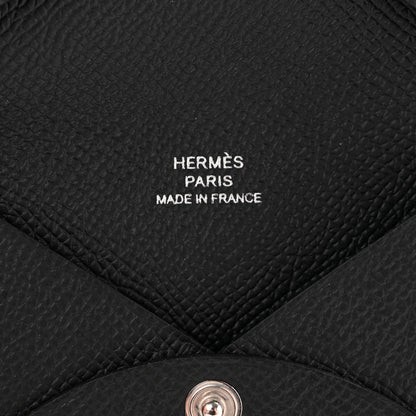 Hermes Epsom Calvi Card Case Black 6 of 7