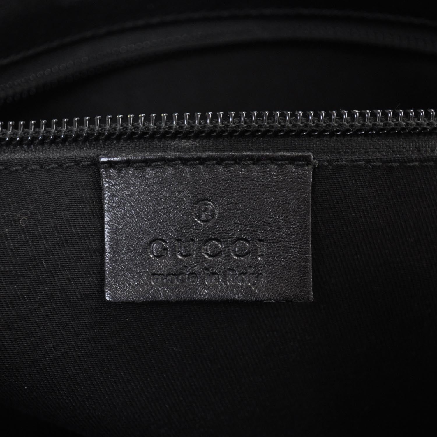 Gucci Guccissima Flap Messenger Bag Black 7 of 10