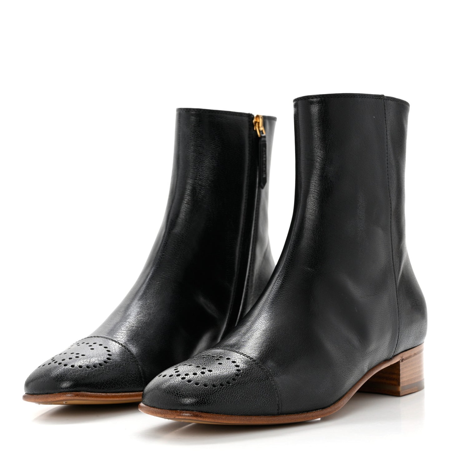 Goatskin Hills Logo Ankle Boots 38 Black