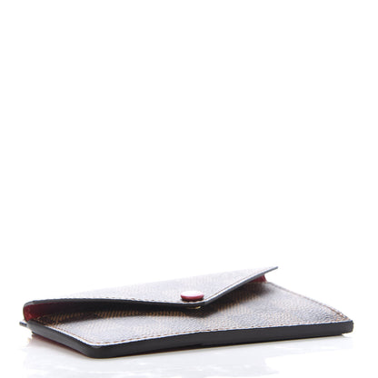 Louis Vuitton Damier Ebene Recto Verso Card Holder Red 4 of 8