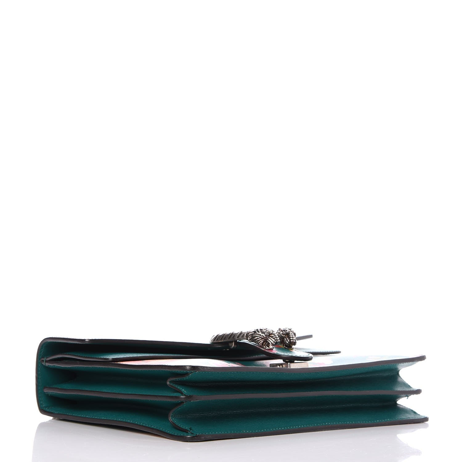 Gucci Calfskin Blooms Print Medium Dionysus Shoulder Bag Bright Emerald Multicolor 4 of 8