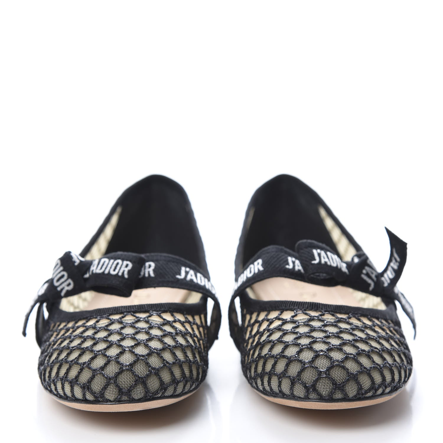 Christian Dior Resille Ribbon Miss J'Adior Ballet Flat 39 Black 2 of 8