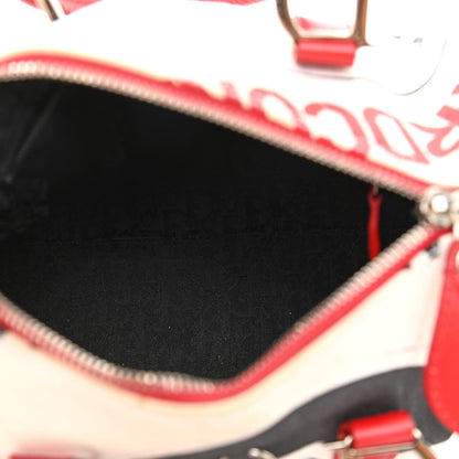 Christian Dior Canvas Hardcore Pierced Boston Black Red White 5 of 12