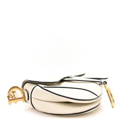 Christian Dior Grained Calfskin Saddle Bag White 4 of 10