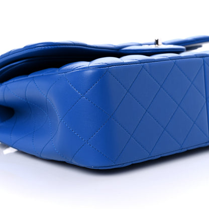 Chanel Lambskin Quilted Jumbo Double Flap Blue 8 of 10