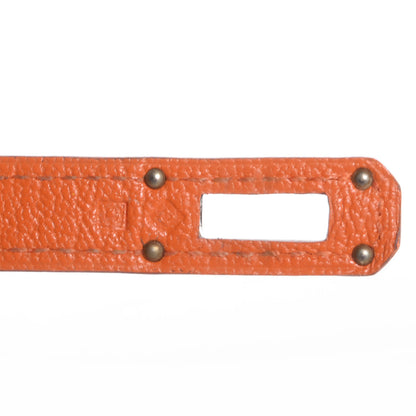 Hermes Chevre Mysore Kelly Longue Wallet Orange 7 of 9