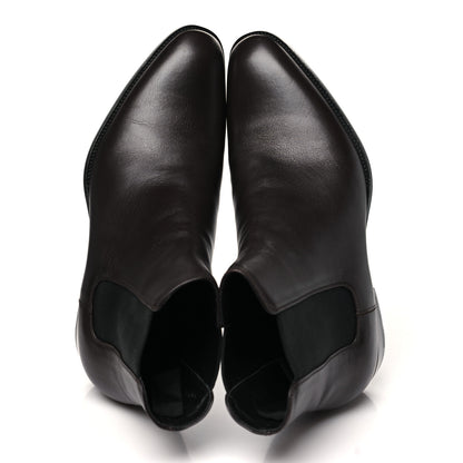 Saint Laurent Calfskin Mens Marrakesh Ankle Boots 43 Ebano 2 of 9