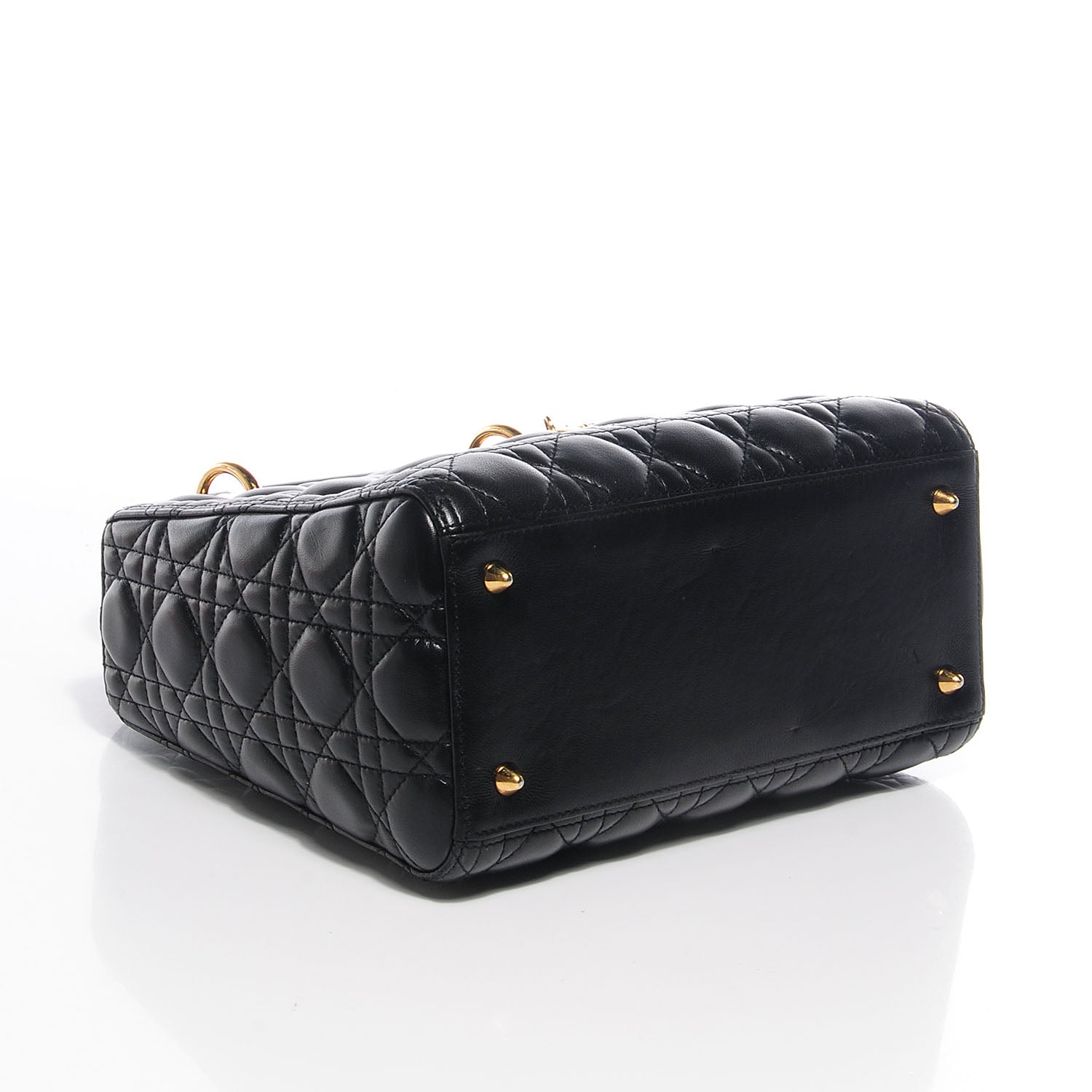 Christian Dior Lambskin Cannage Medium Lady Dior Black 4 of 8