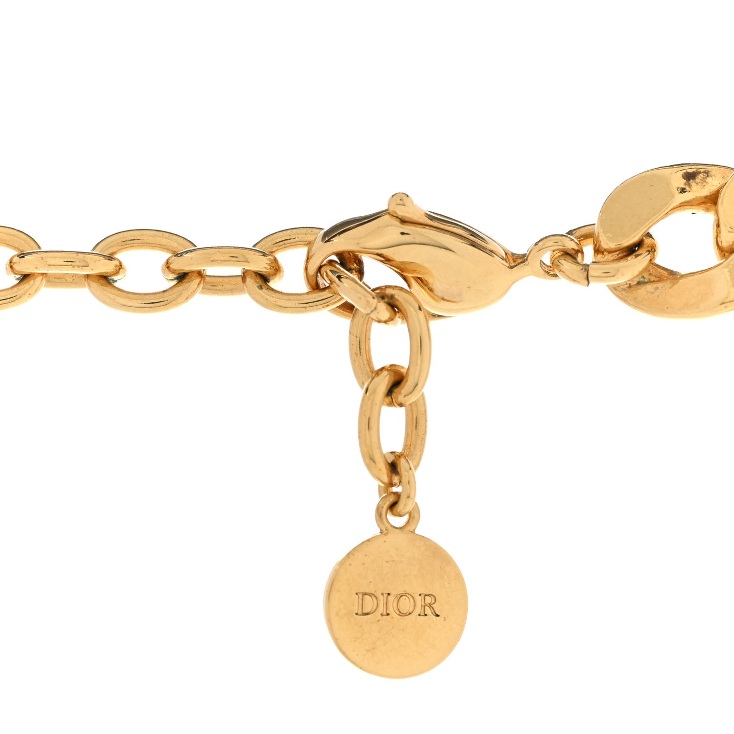 Metal CD Choker Necklace Gold