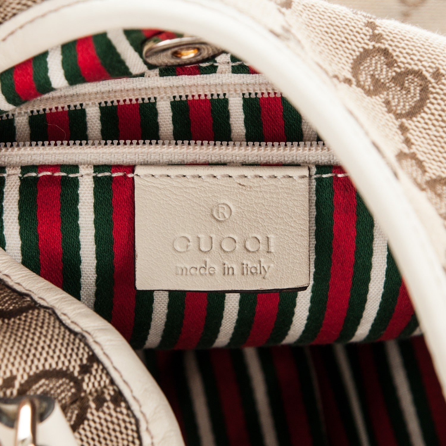 Gucci Monogram Medium New Britt Hobo Off White 6 of 6