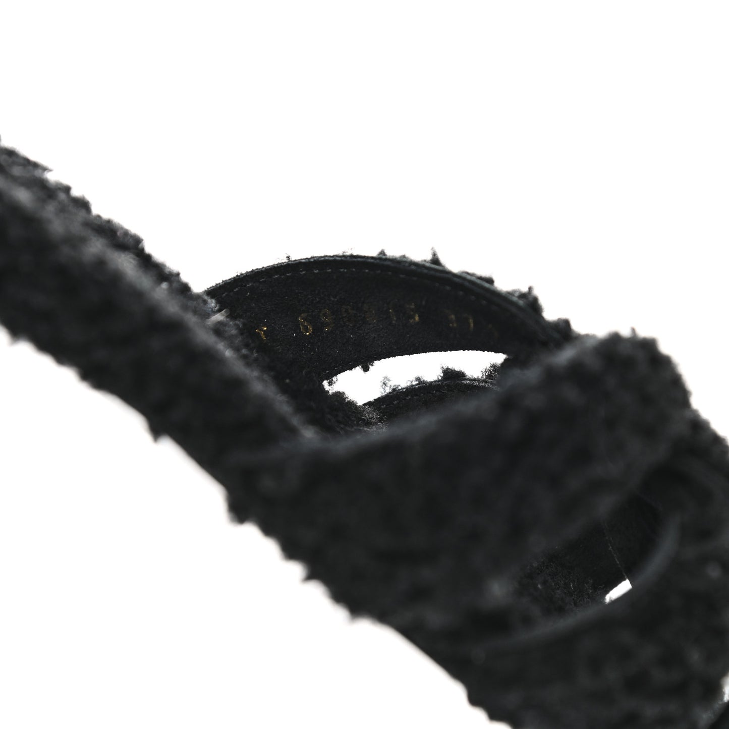 Shearling Tribute Flat Mules 37.5 black