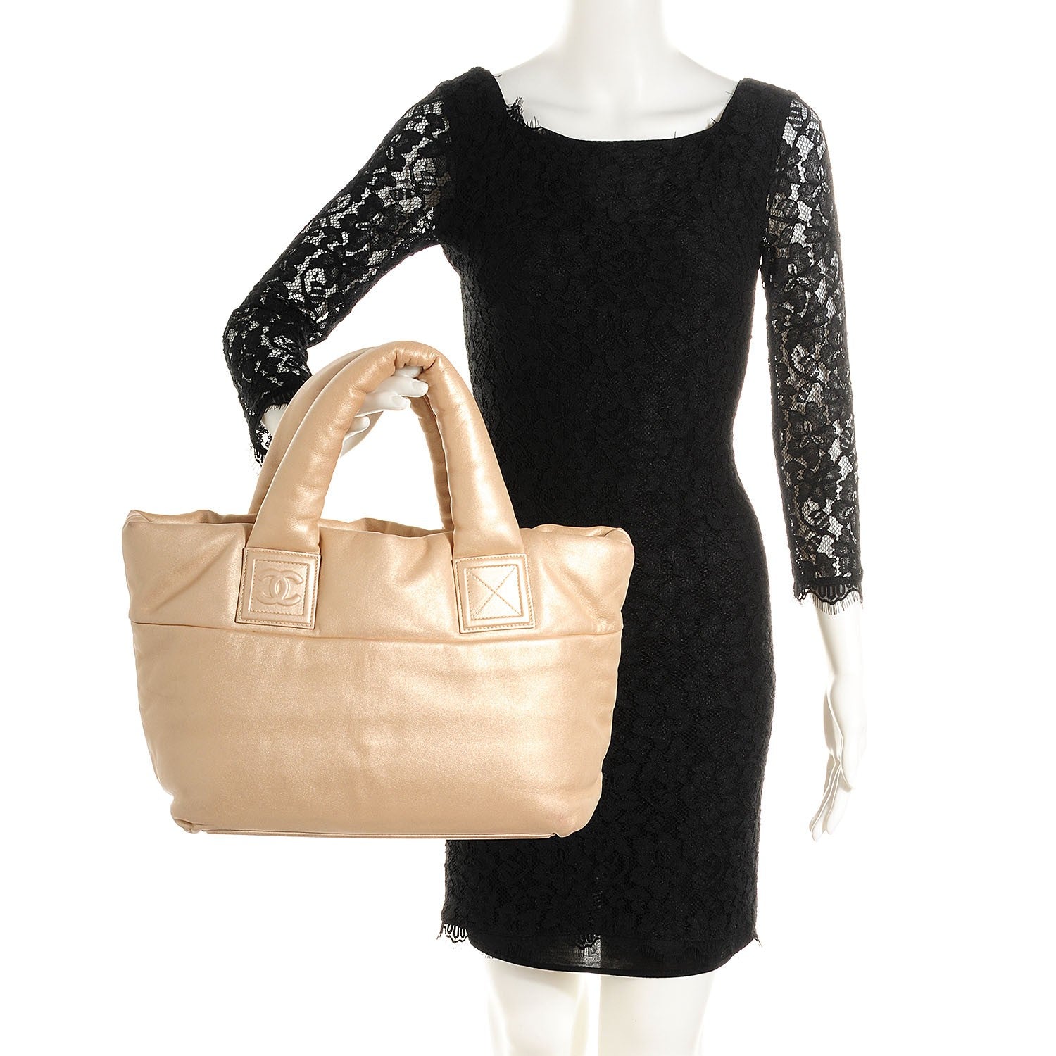 Chanel Lambskin Small Coco Cocoon Reversible Tote Light Gold 2 of 7