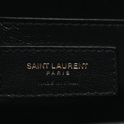 Saint Laurent Suede Sulpice Monogram Medium Shoulder Bag Black 6 of 16