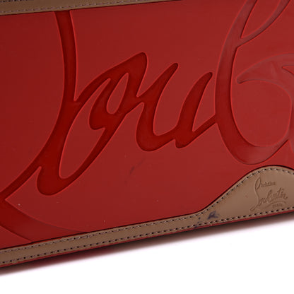Christian Louboutin Calfskin Spikes Loubi Print East West Cabata Tote Kraft Red 6 of 6