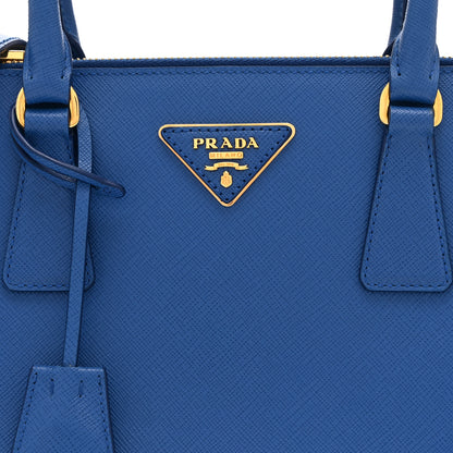 Prada Saffiano Lux Small Galleria Double Zip Tote Bluette 8 of 10