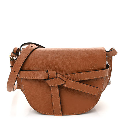 Loewe Pebble Grain Calfskin Mini Gate Dual Bag Tan 1 of 10