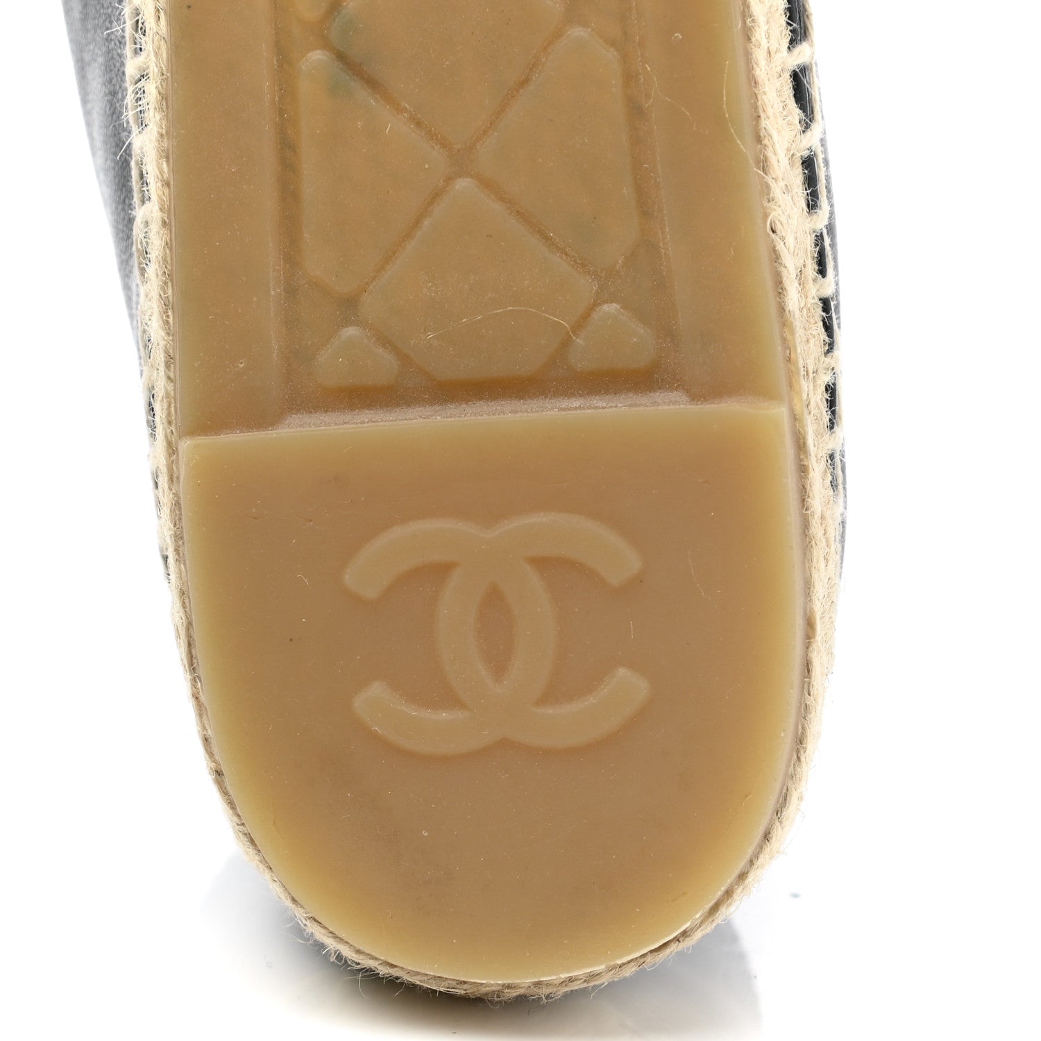 Chanel Calfskin Chain CC Espadrilles 41 Black 7 of 9