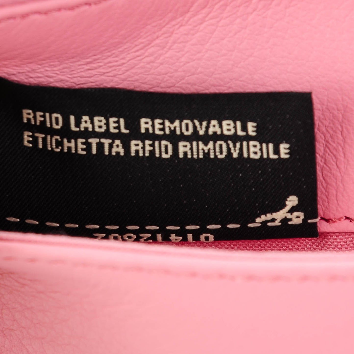 Vitello Flamingo Tube Wallet on Chain Pink
