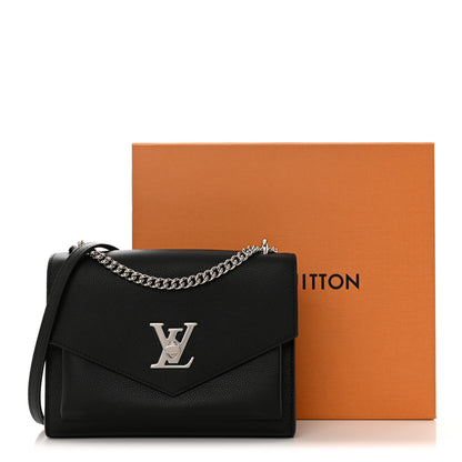 Louis Vuitton Soft Calfskin Mylockme Chain Bag BB Black 13 of 13