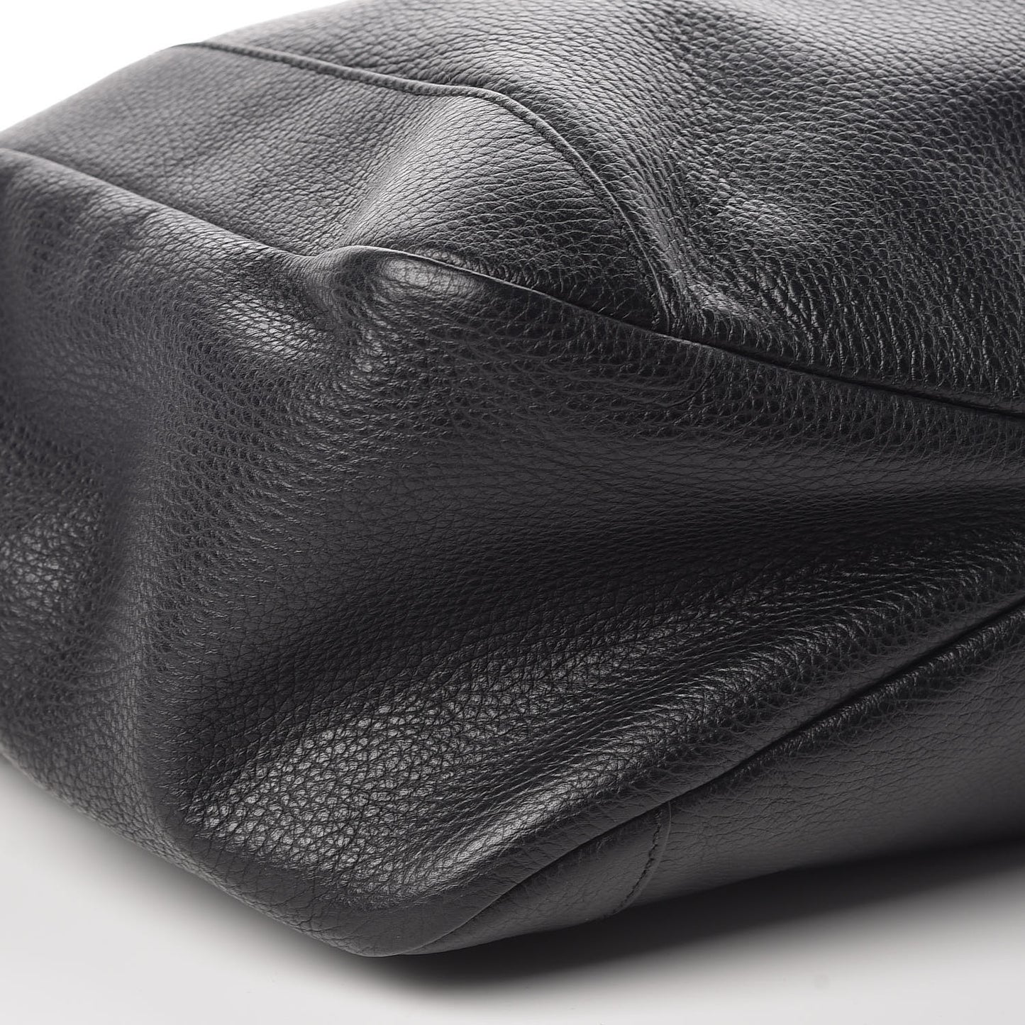 Pebbled Calfskin Large Greenwich Tote Black
