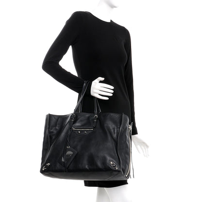 Balenciaga Supple Calfskin Papier A4 Zip Around Tote Black 2 of 8