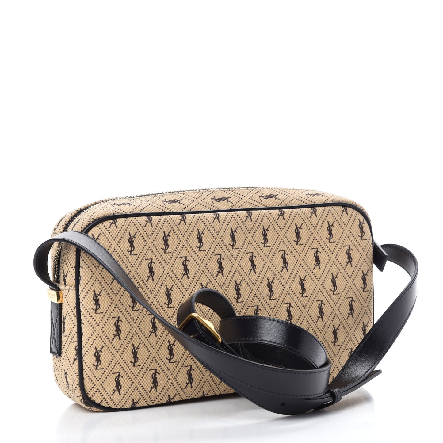Canvas Monogram All Over Camera Bag Beige