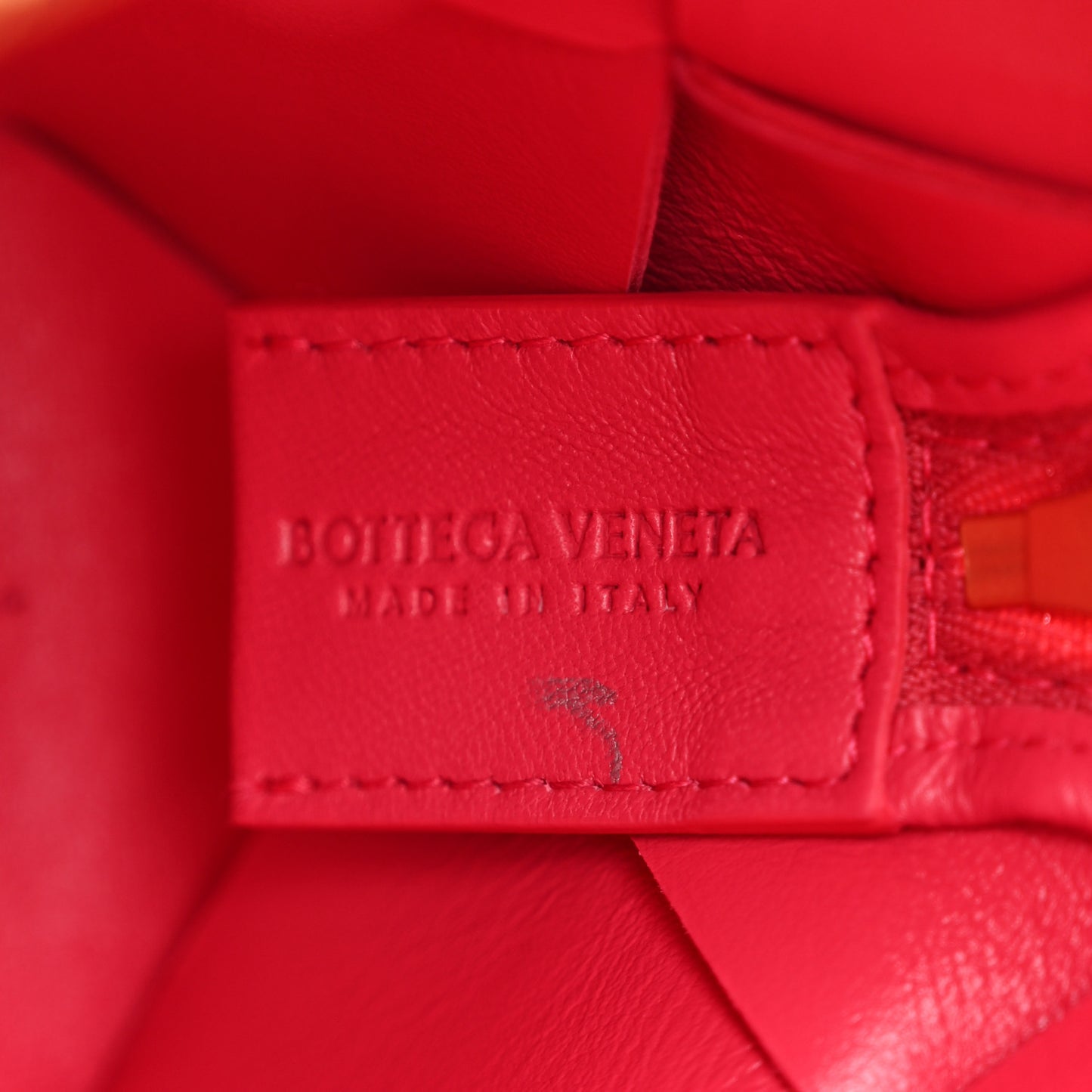 Lambskin Maxi Intrecciato Mini Cassette Camera Bag Cranberry