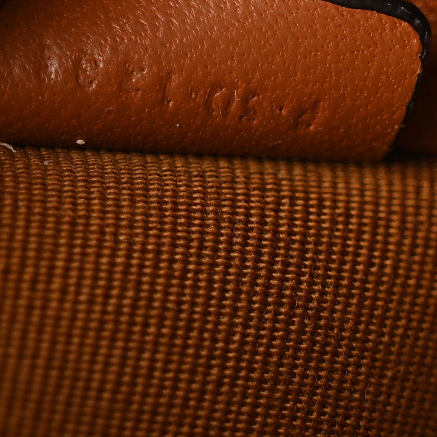 Lambskin Triomphe Canvas Clutch With Chain White Tan