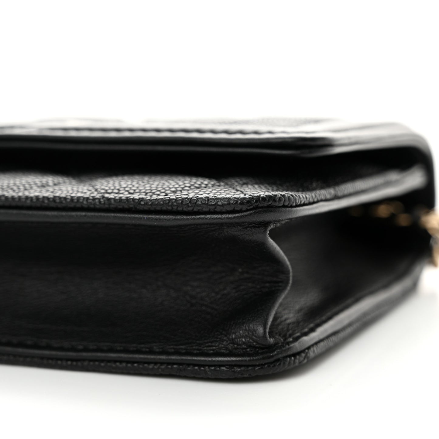Caviar Quilted CC Filigree Wallet On Chain WOC Black