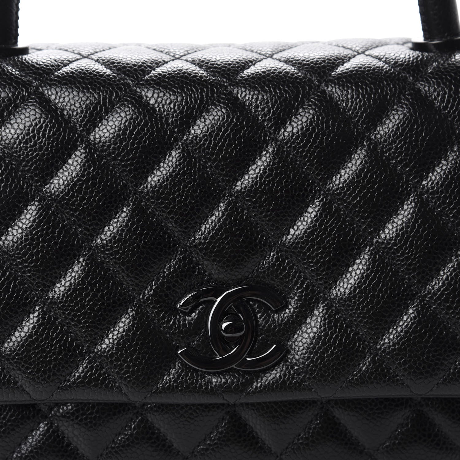 Chanel Caviar Quilted Small Coco Handle Flap So Black 10 of 10