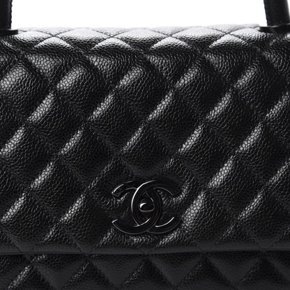 Chanel Caviar Quilted Small Coco Handle Flap So Black 10 of 10