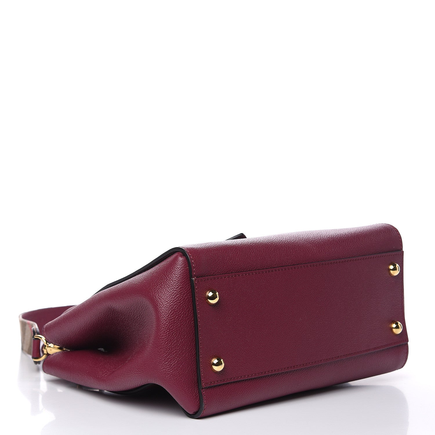 Burberry Soft Grain Medium Buckle Tote Dark Plum 4 of 10