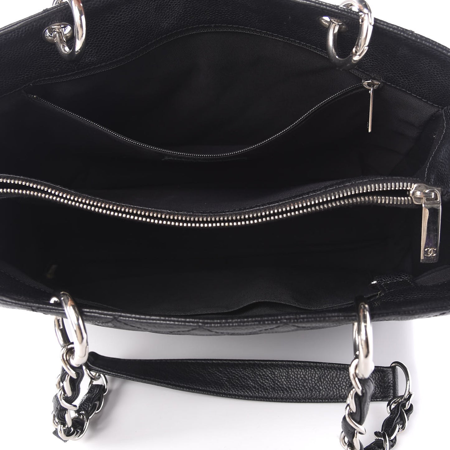 Caviar Quilted Grand Shopping Tote GST Black